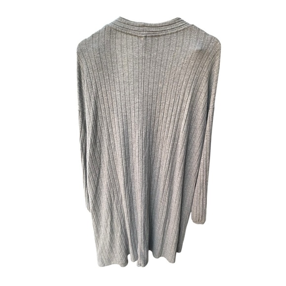 KNOX ROSE Women's Long Sleeves Long Gray Cardigan Sweater With Pockets I Size: L - Picture 5 of 7